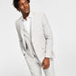 Bar III Men's Slim Fit Textured Linen Suit Separate Jacket Gray Size 40