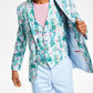 Bar III Men's Slim Fit Floral Print Suit Jacket Blue Size 46