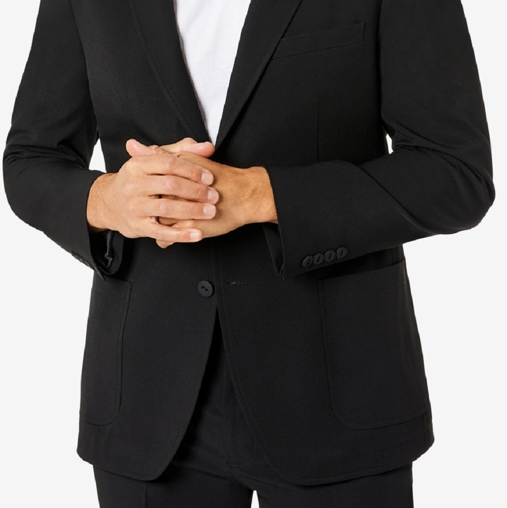 Michael Kors Men's Modern Fit Stretch Solid Suit Jacket Black Size 44
