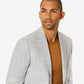 Tommy Hilfiger Men's Modern Fit Flex Stretch Plaid Linen Suit Jacket Gray Size 44