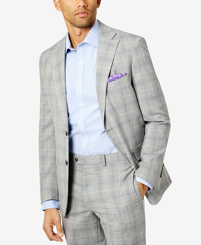 Tallia Men's Slim Fit Wool Suit Jacket Gray Size 38
