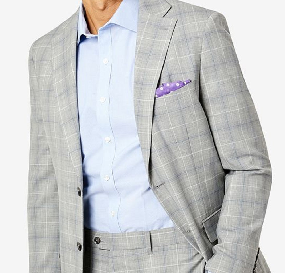 Tallia Men's Slim Fit Wool Suit Jacket Gray Size 38