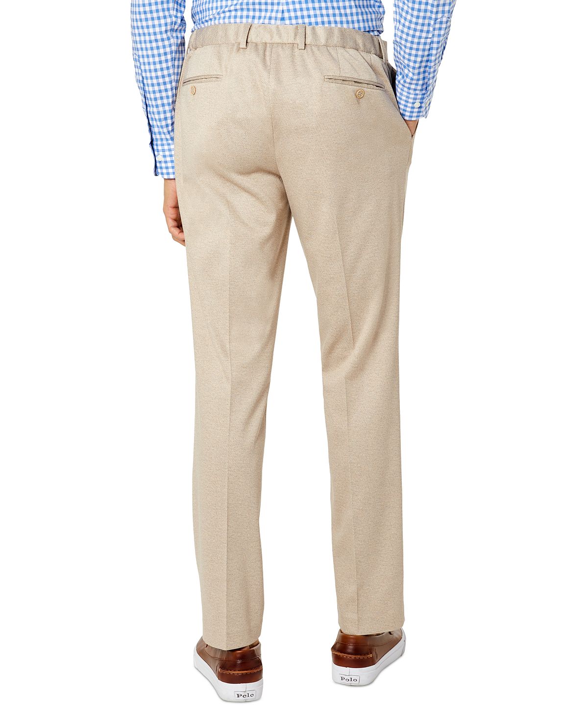 Tallia Men's Slim Fit Knit Suit Pants Brown Size 32X30