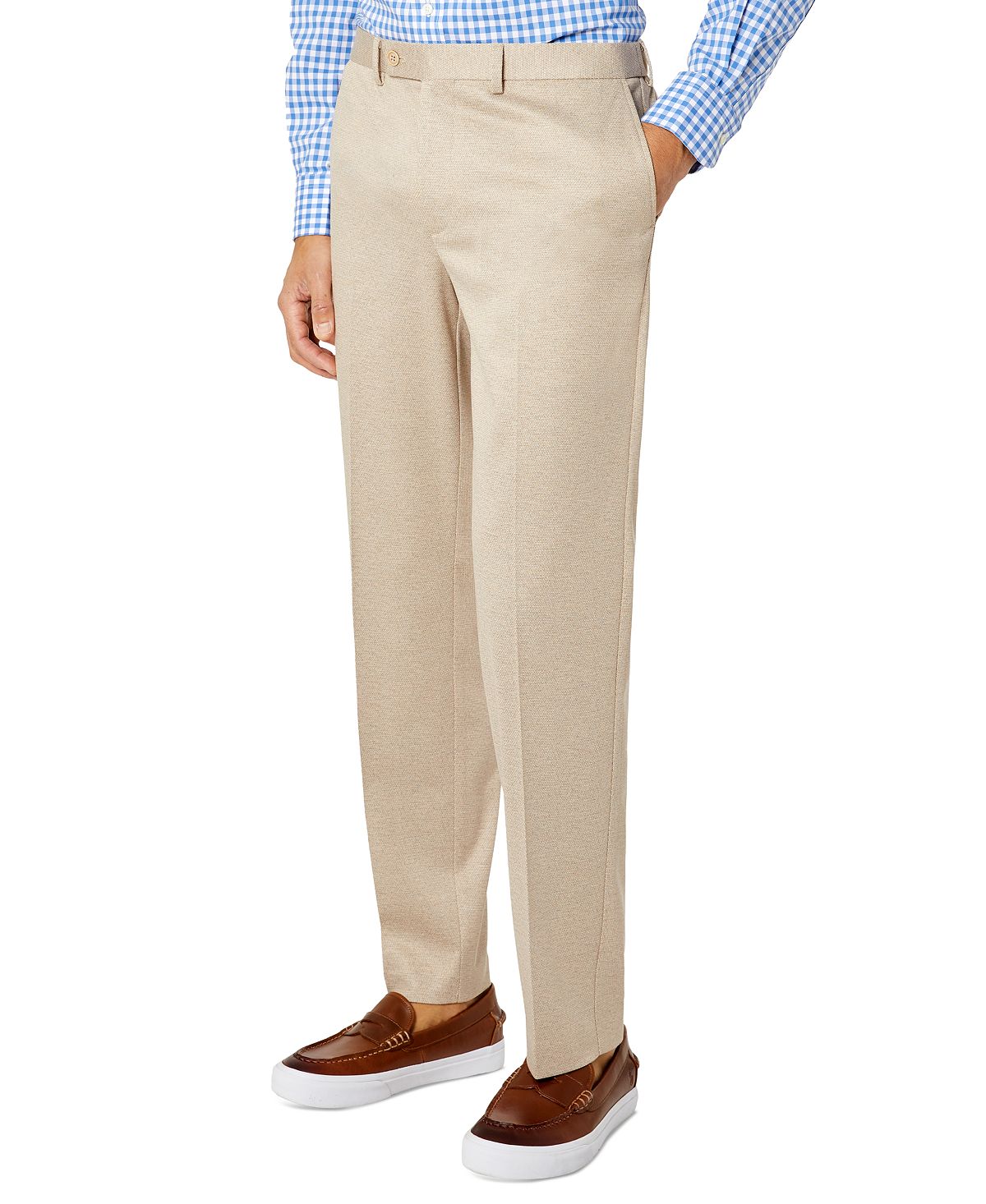 Tallia Men's Slim Fit Knit Suit Pants Brown Size 32X30