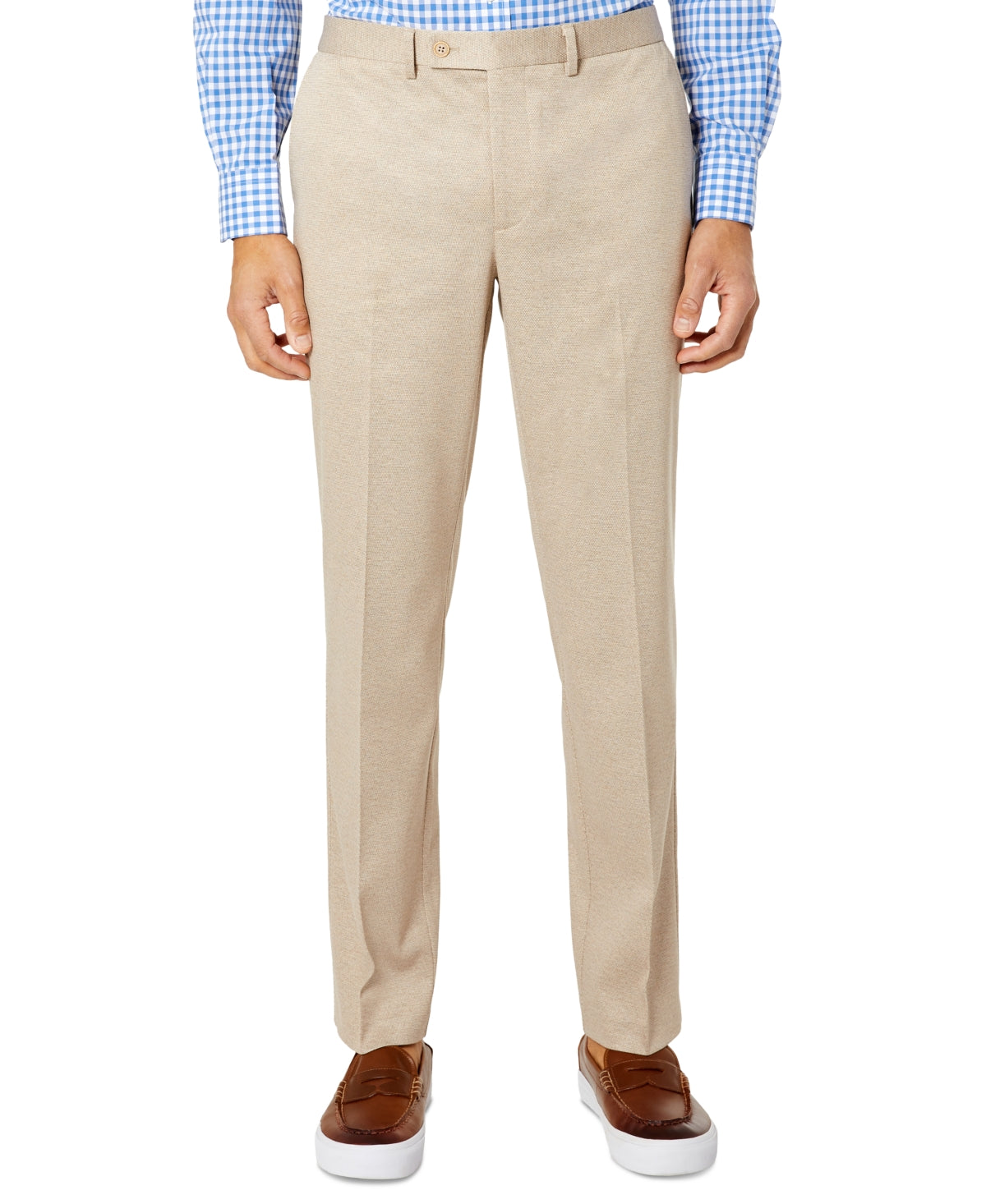 Tallia Men's Slim Fit Knit Suit Pants Brown Size 32X30