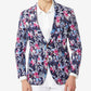 Tallia Men's Slim Fit Floral Blazer Blue Size 40