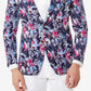 Tallia Men's Slim Fit Floral Blazer Blue Size 46