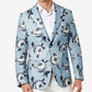 Tallia Men's Slim Fit Blue Floral Blazer Blue Size 42