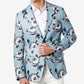 Tallia Men's Slim Fit Blue Floral Blazer Blue Size 42