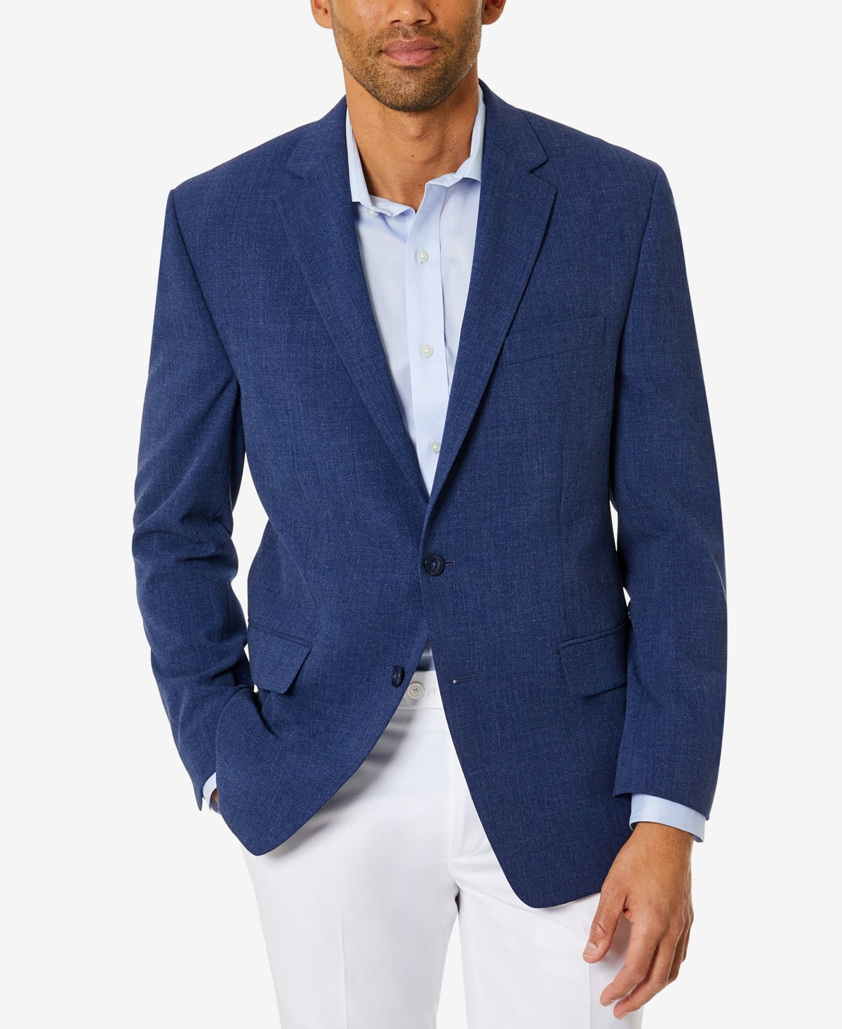 Club Room Men's Classic Fit Solid Sport Coat Blue Size 44