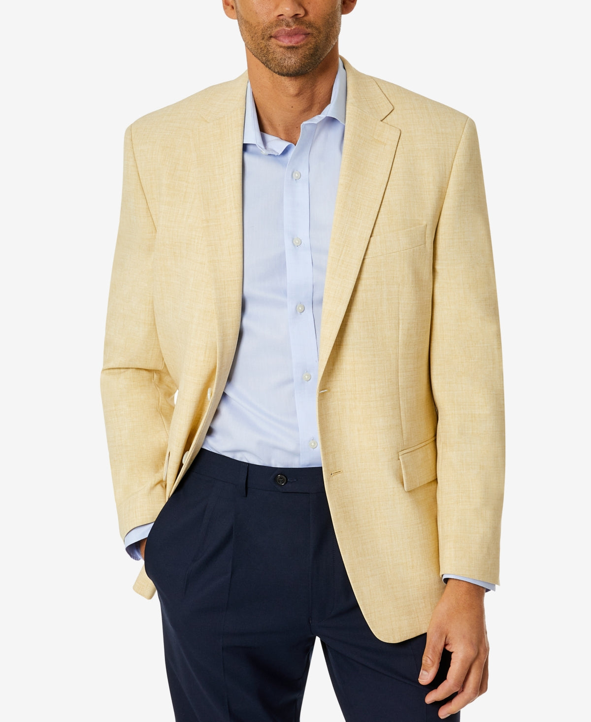 Club Room Men's Classic Fit Solid Sport Coat Yellow Size 40