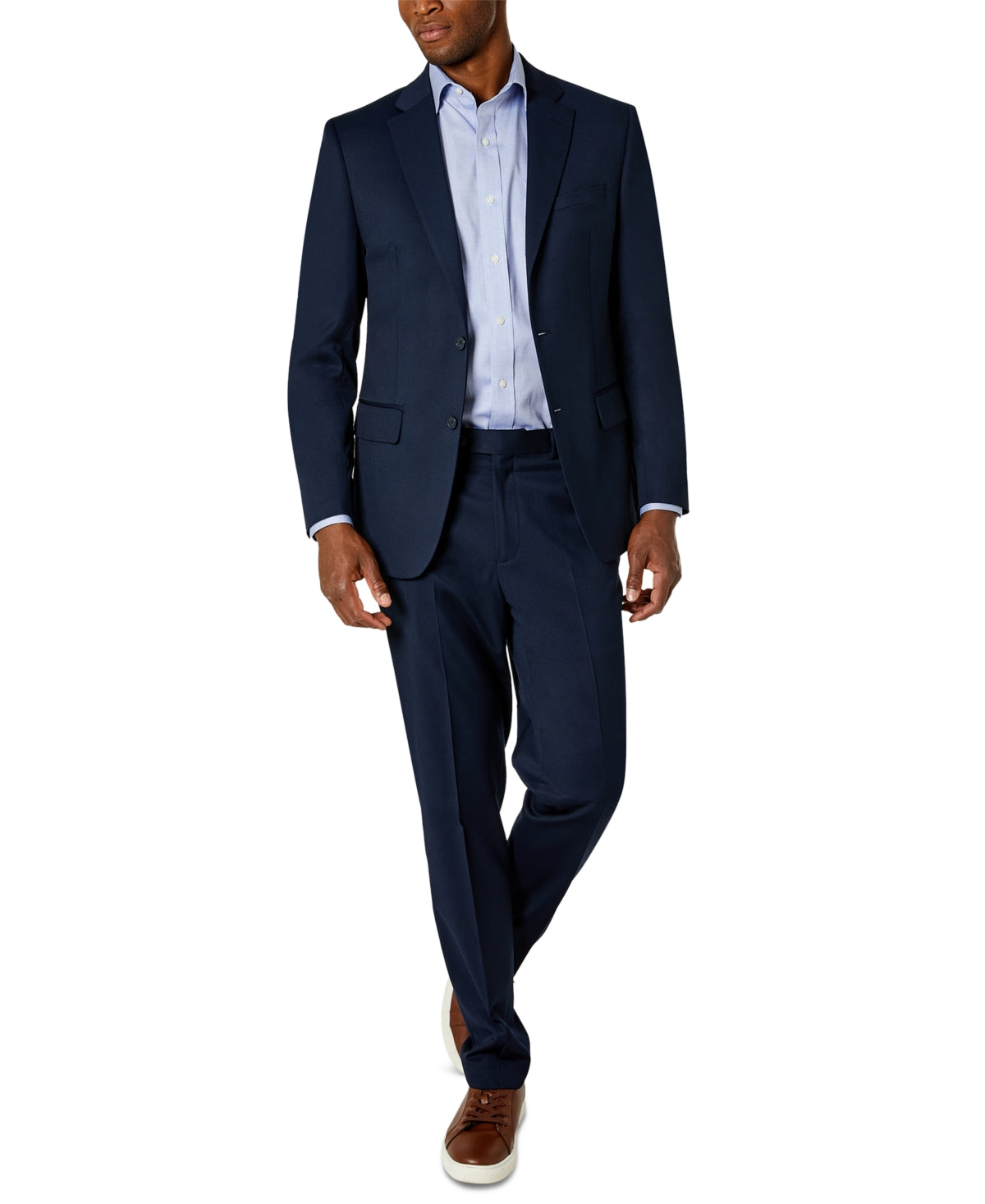 Van Heusen Men's Flex Plain Slim Fit Suits Blue Size 42