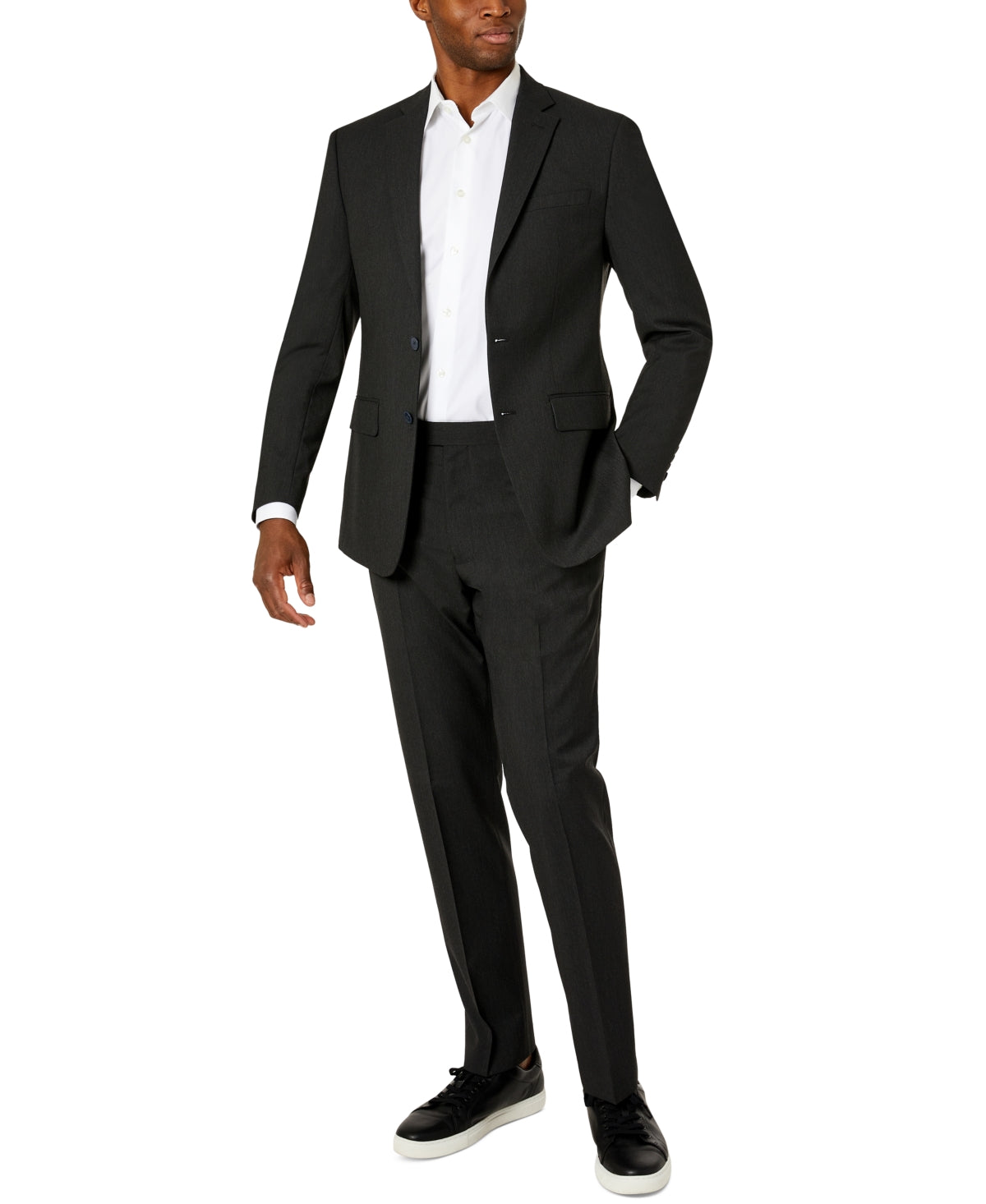 Van Heusen Men's Flex Plain Slim Fit Suits Black Size 42