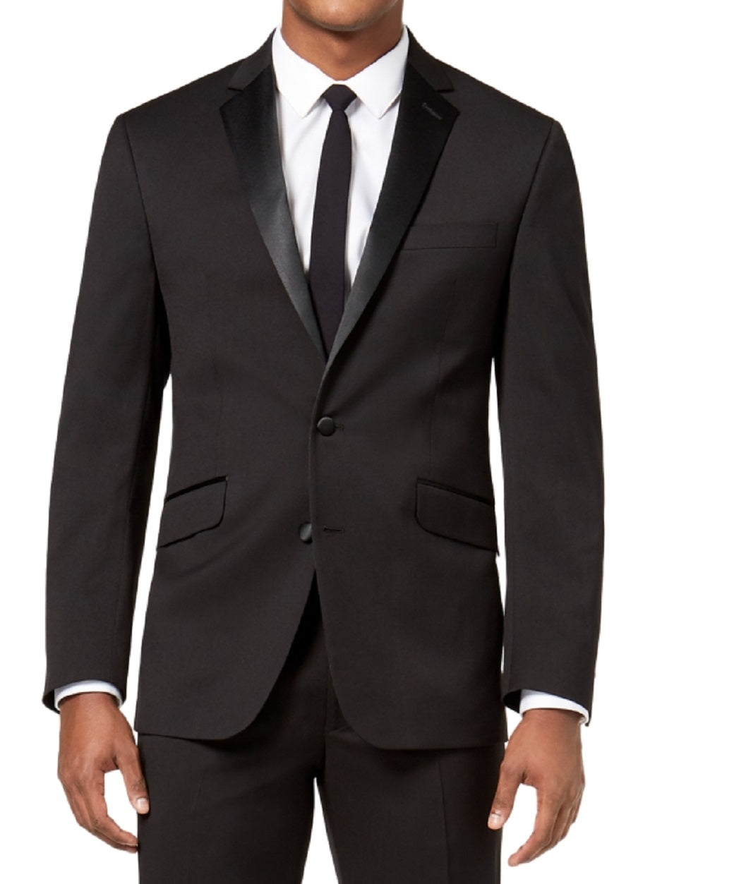 Kenneth Cole Reaction पुरुषों का स्लिम फिट रेडी फ्लेक्स टक्सीडो सूट, काला, साइज़ 36