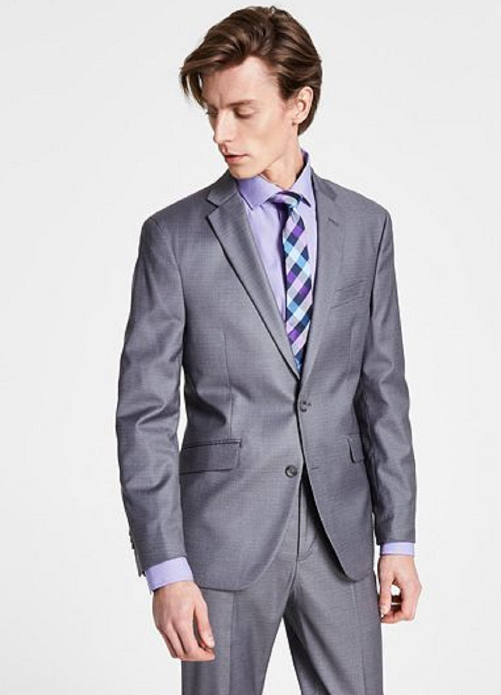 Kenneth Cole Reaction Men's Ready Flex Slim Fit Suit Gray Size 36