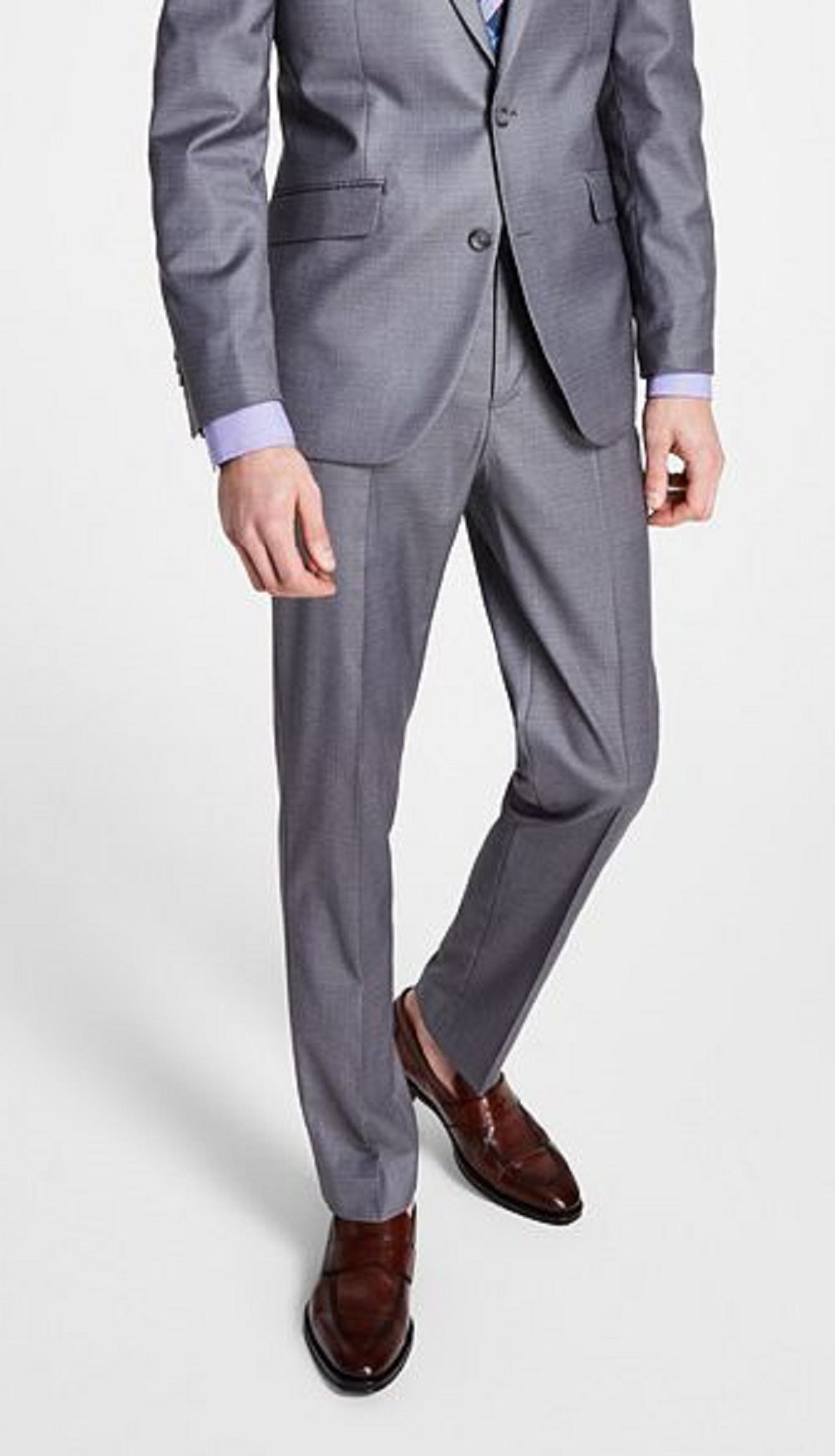 Kenneth Cole Reaction Men's Ready Flex Slim Fit Suit Gray Size 36