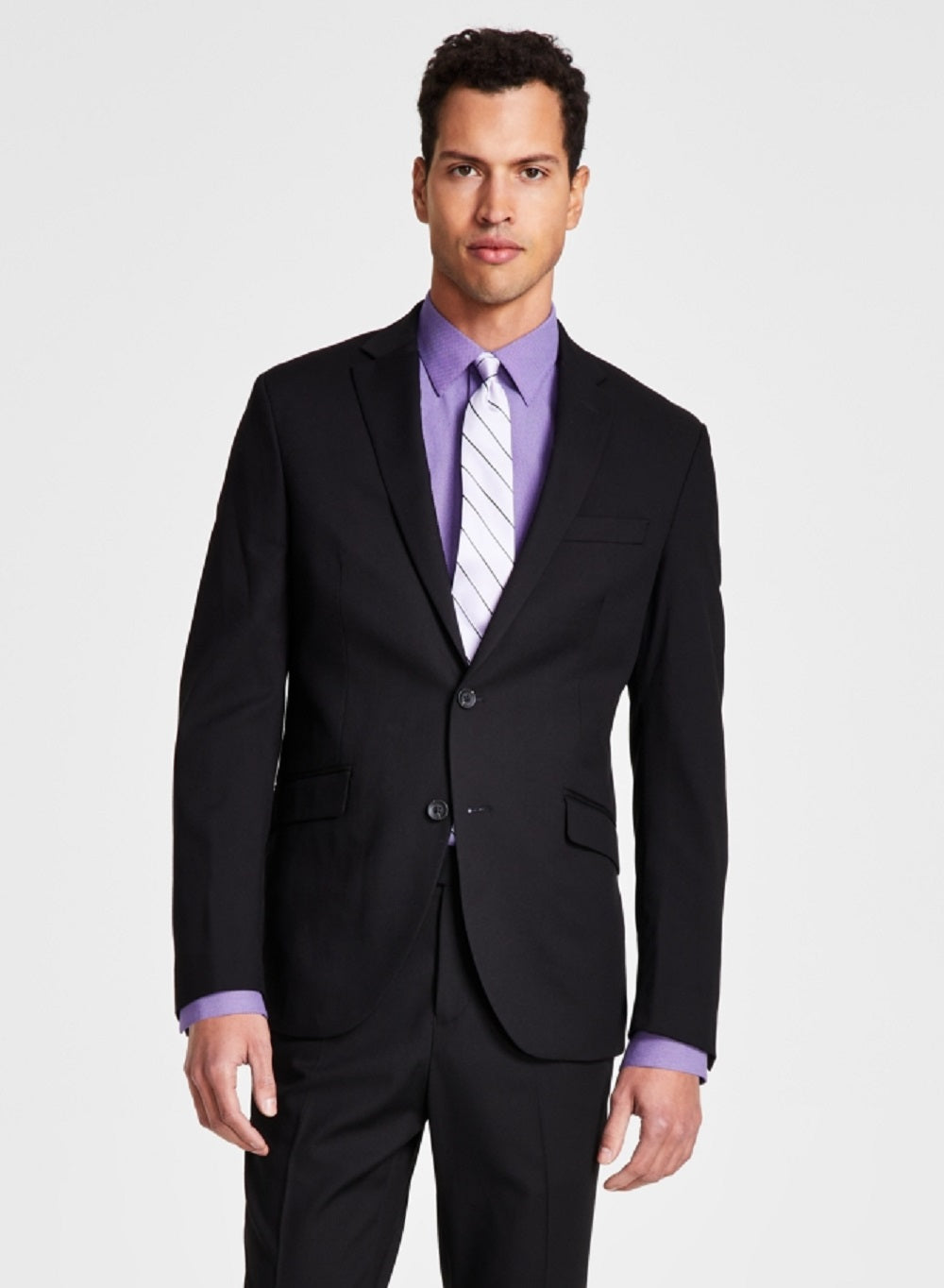 Kenneth Cole Reaction Men's Ready Flex Slim Fit Suit Black Size 42