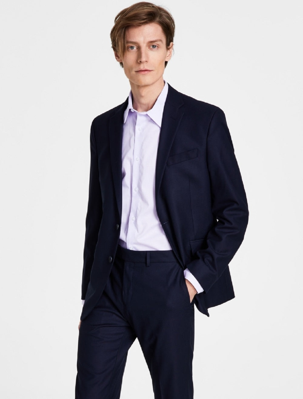 Kenneth Cole Reaction Men's Ready Flex Slim Fit Suit Blue Size 38