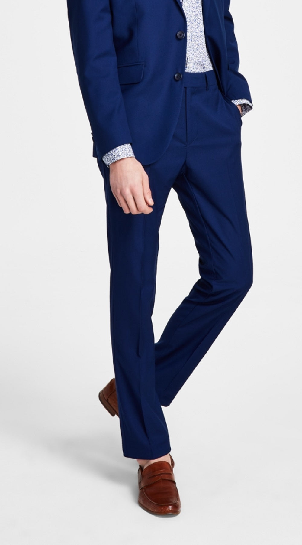 Kenneth Cole Reaction Men's Ready Flex Slim Fit Suit Blue Size 42