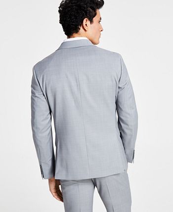 Bar III Men's Skinny Fit Sharkskin Suit Jacket Gray Size 40