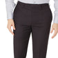 Calvin Klein Men's Skinny Fit Tonal Plaid Wool Dress Pants Brown Size 32X34