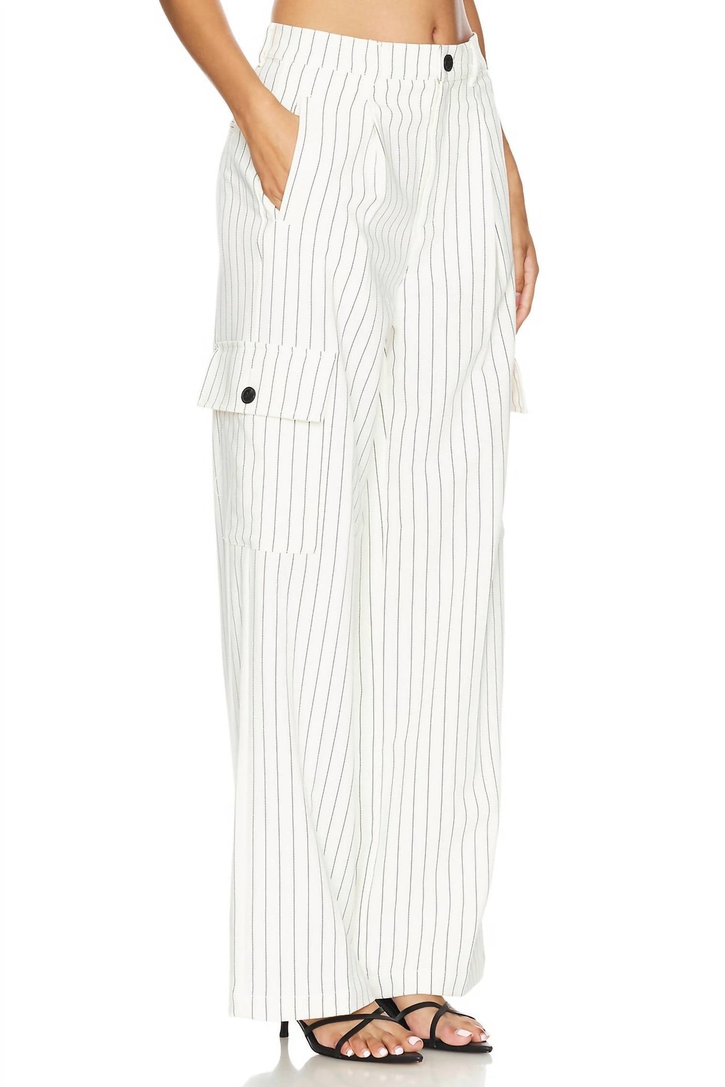 Pistola - Brynn High Rise Relaxed Stripe Cargo Pants