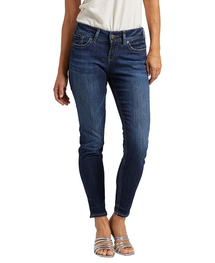 Silver Jeans Co. Women's Suki Distressed Skinny Fit Jeans Blue Size 29X31