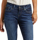 सिल्वर जीन्स कंपनी (Silver Jeans Co.) महिलाओं की सूकी डिस्ट्रेस्ड स्किनी फिट जीन्स नीला, साइज़ 33X31