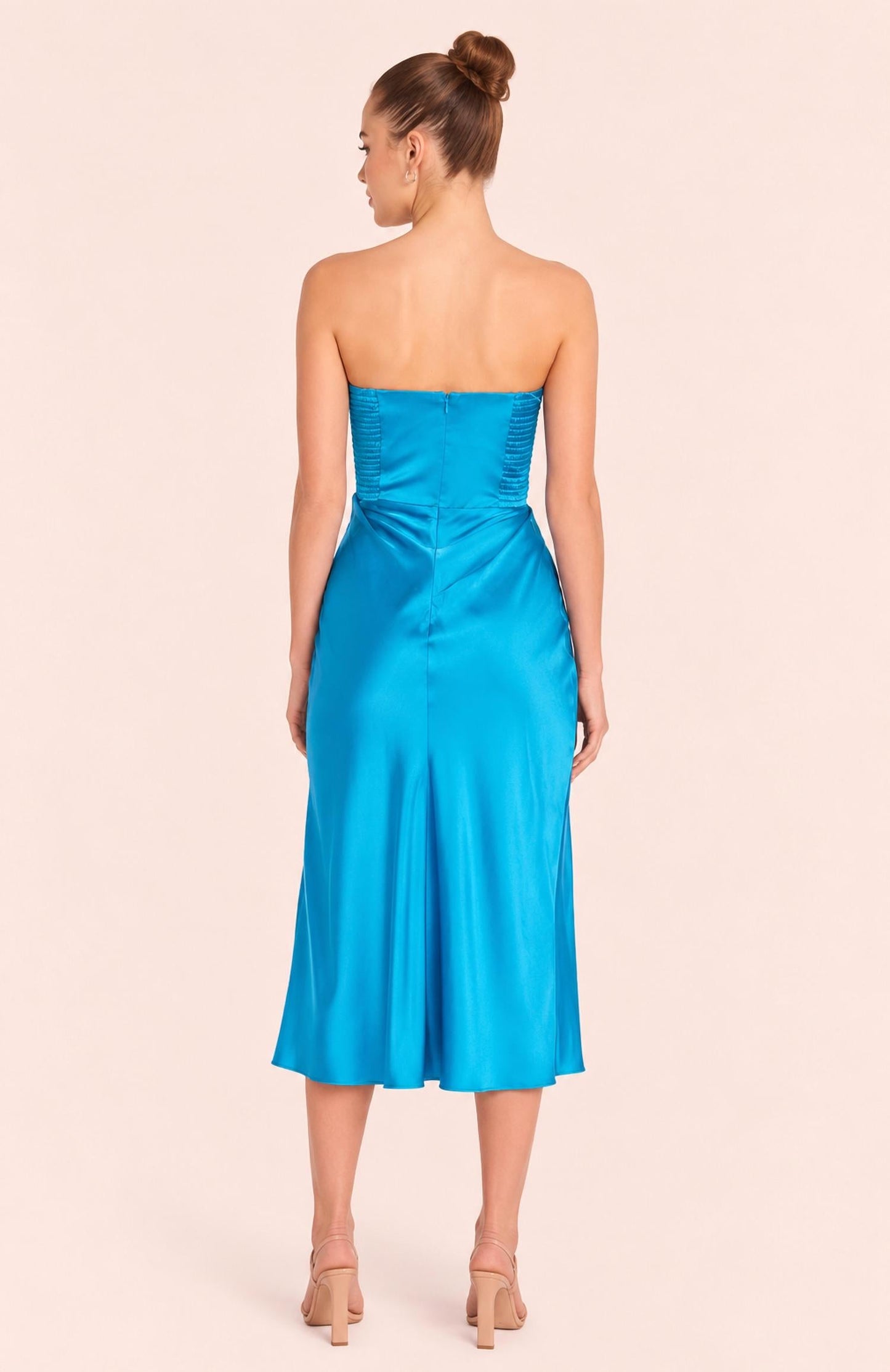 Amanda Uprichard - Women's Mandy Silk Strapless Midi Dress
