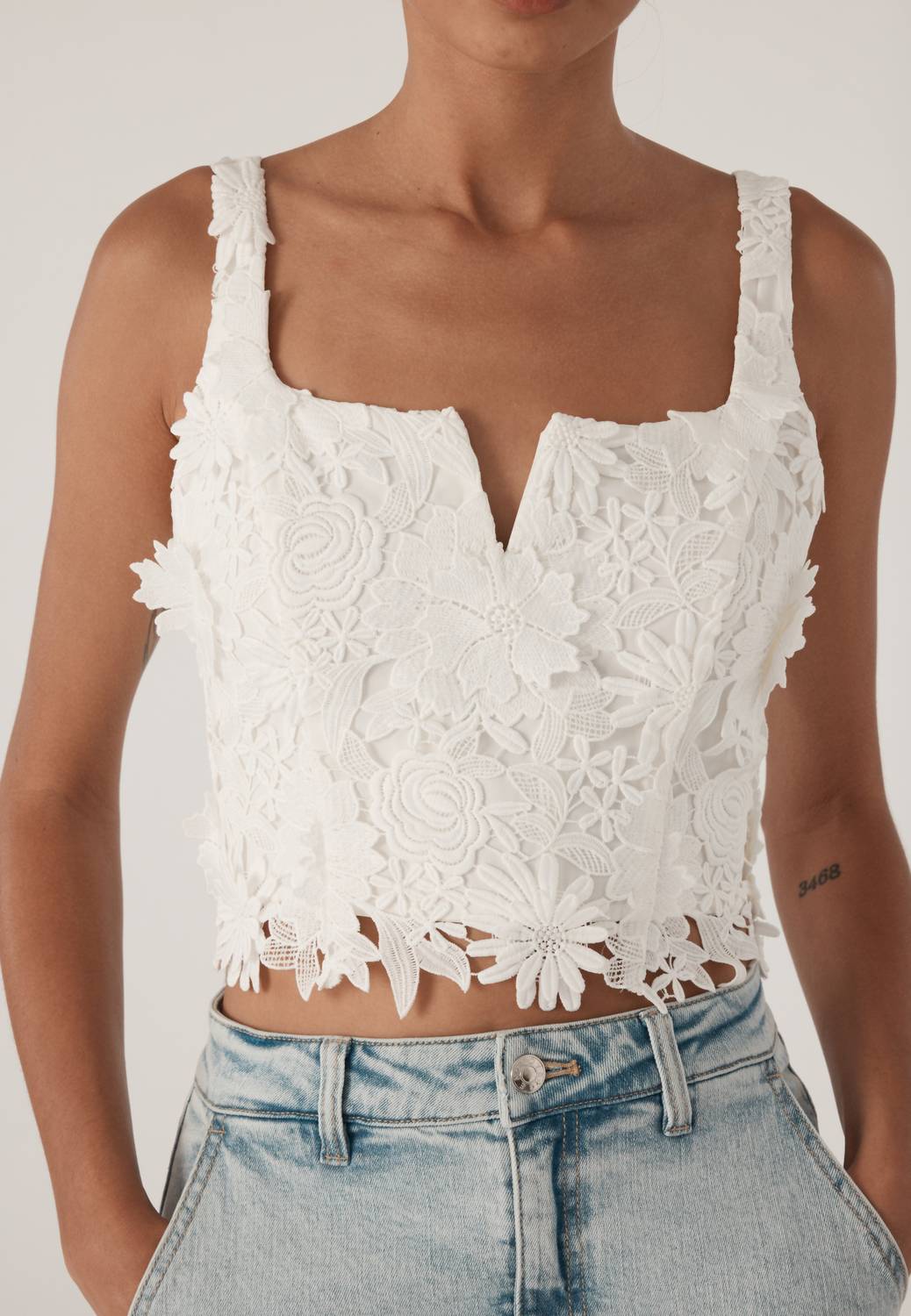 Generation Love - Cassidy 3D Lace Bustier Tank
