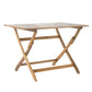 Blissique Outdoor Foldable Wood Dining Table With Slat Design