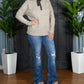 Judy Blue - Don't Be So Buttoned Up Flare Jeans