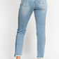 Judy Blue - Side Panel Detail With Fray Hem Slim Jean