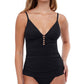 Profile By Gottex - V-Neck Shirred Tankini Top