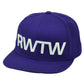 RWTW Logo Roll With The Winners Snapback Flat Bill Purple White Hat Cap Brand