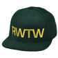 RWTW Logo Roll With The Winners Snapback Flat Bill Green Hat Cap Brand Flag