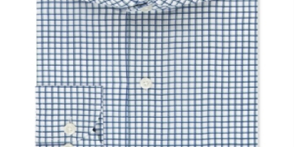 Tommy Hilfiger Men's Multi Check Collared Classic Fit Stretch Dress Shirt Green Size 17.5X32X33