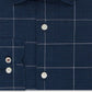 Tommy Hilfiger Men's Slim Fit Non Iron Thflex Stretch Windowpane Check Dress Shirt Blue Size 16.5X32X33