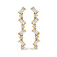 14K Yellow Gold 1/2 Cttw Diamond Zig Zag Drop Earrings (I-J Color, SI2-I1 Clarity)