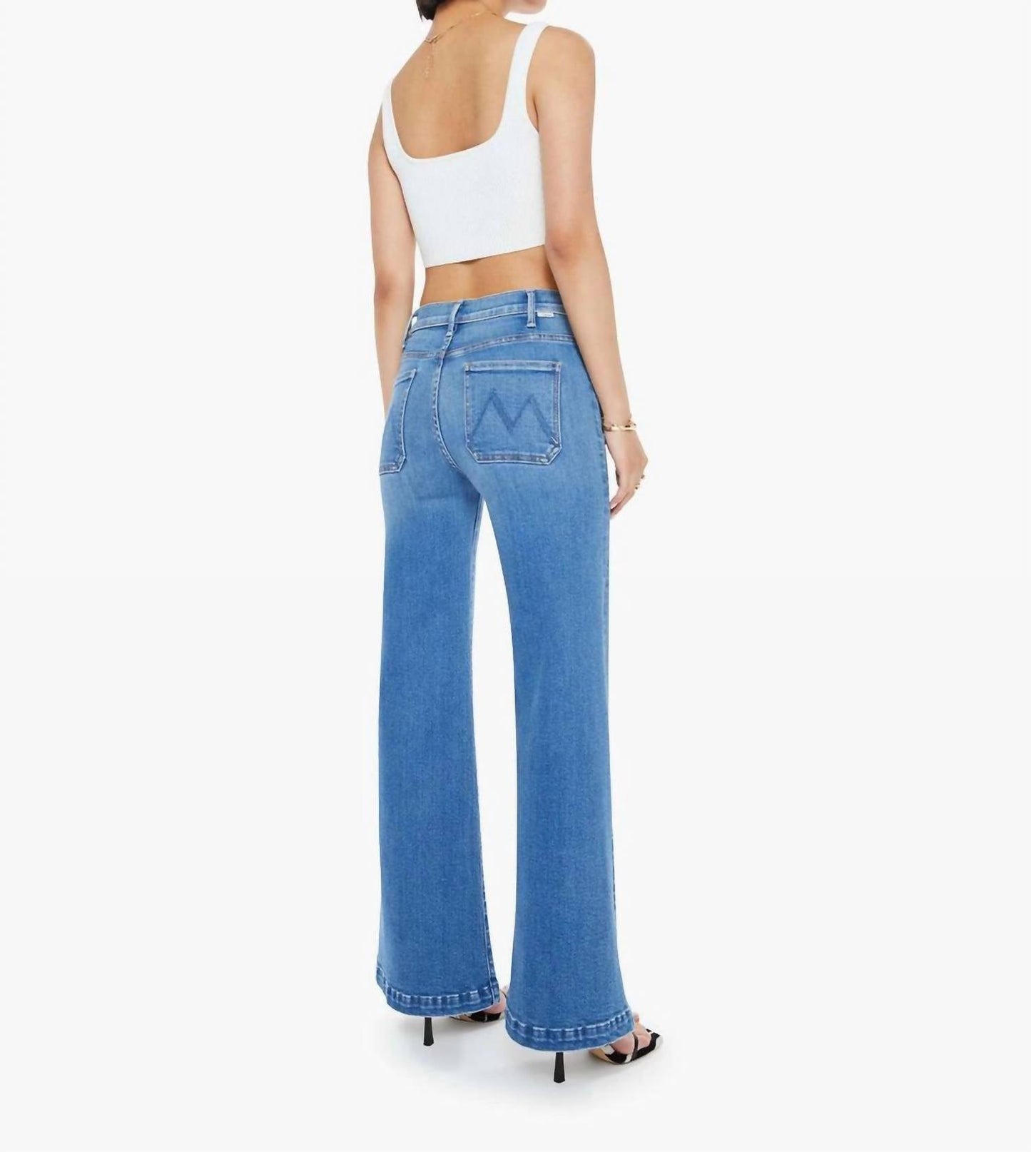Mother - Lil Hustler Roller Patch Wide Leg Jeans