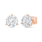 Diana M Jewels - Lab-grown Diamond Round Stud Earrings, 10.00 Ctw, Three-prong Setting
