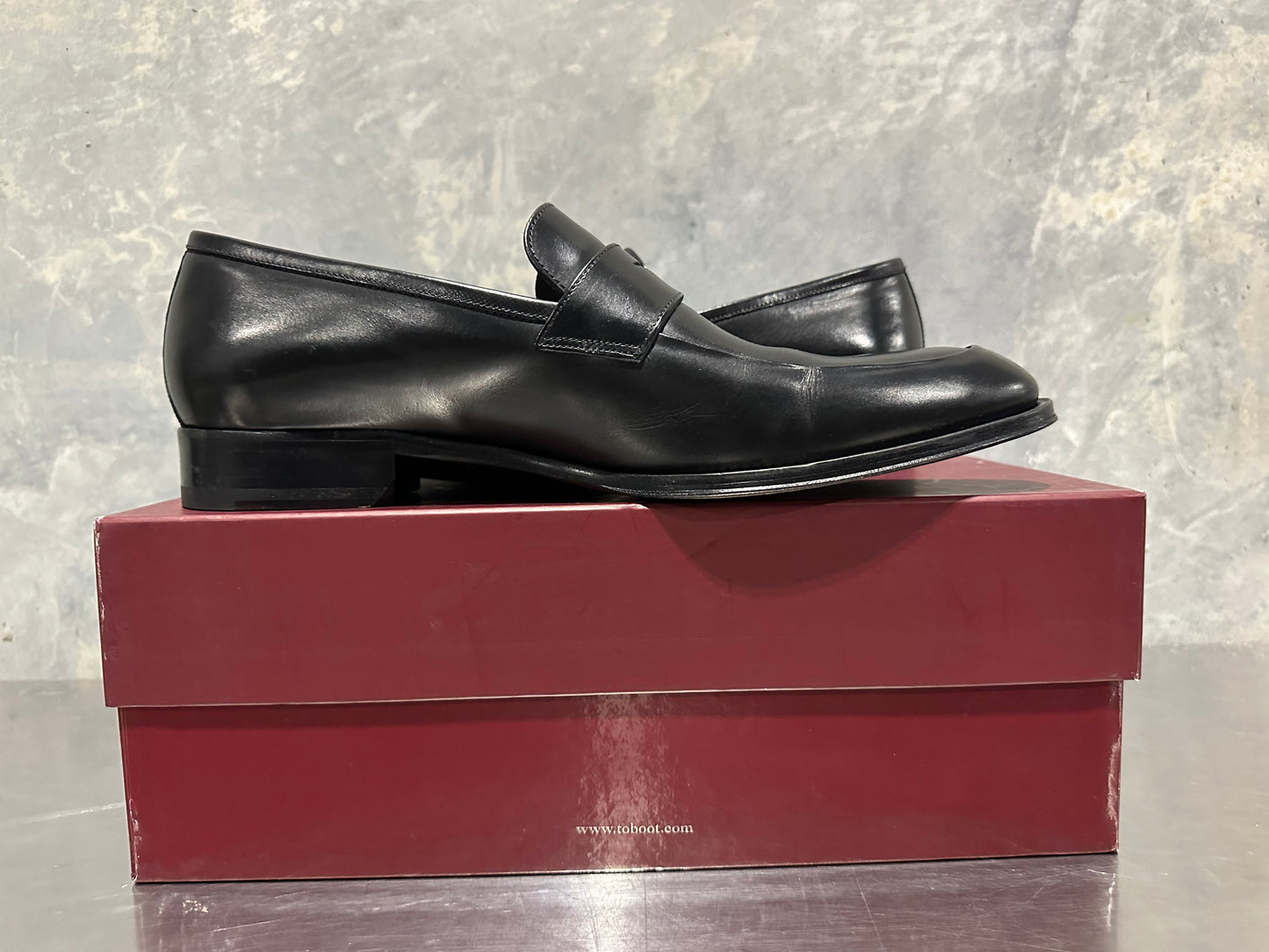 To Boot New York Men's Francis Penny Loafer Black Size 10 M