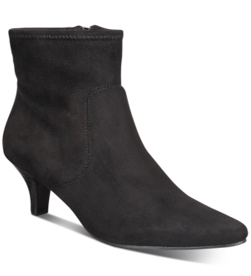 Impo Women's Noria Fabric Pointed Toe Ankle Fashion Boots Black Size 9 M