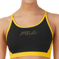Fila Women's Download Logo Print Sports Bra Black Size Small
