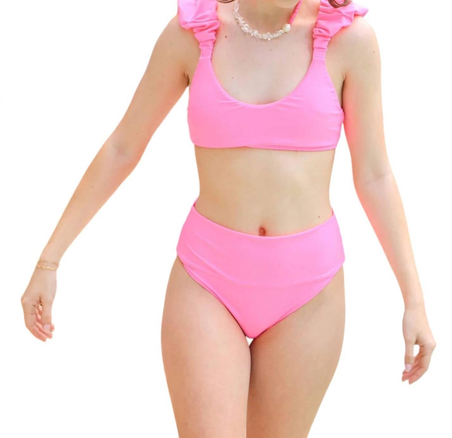 Buddylove - Can't Stop Me High Waisted Bikini Top And Bottom Set