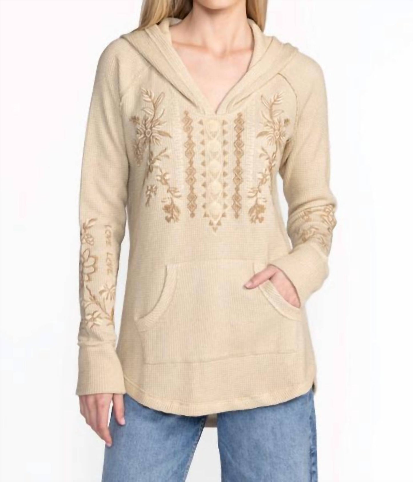 Johnny Was - METALLIC THERMAL HOODIE LAURA