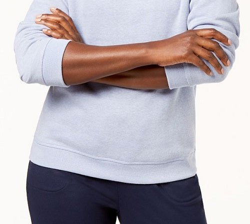 Karen Scott Women's Classic Sweatshirt Blue Size Large