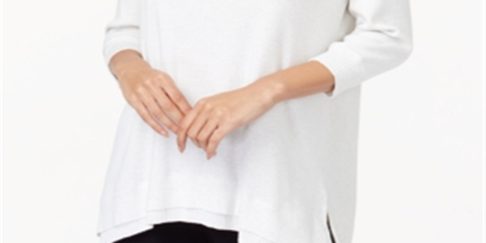 Style & Co Women's Layered Hem Top White Size Medium