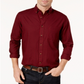 Club Room Men's Checkered Printed Dress Shirt Red Size Medium