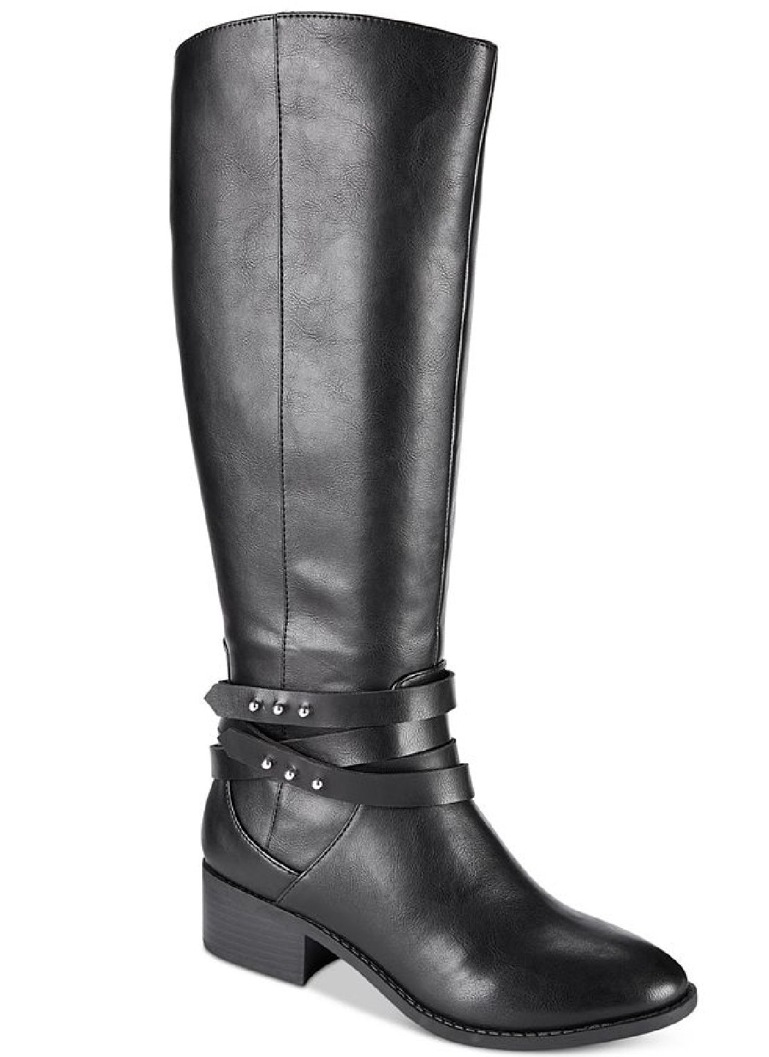 Material Girl Women's Damien Almond Toe Knee High Fashion Boots Black Size 7 M